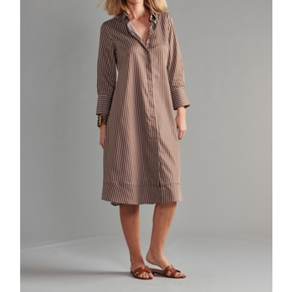 NWT Chic Fall Mocha SOFT Clairidge King Midi Dress Church or Office - Picture 8 of 12